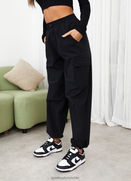 Gym King kobiety Użytkowe, tkane spodnie cargo TBB0Z593 odzież czarny