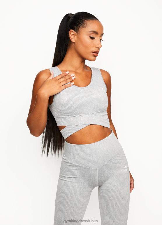 Gym King kobiety Biustonosz ze ściągaczami balansowymi TBB0Z584 odzież średnioszary melanż