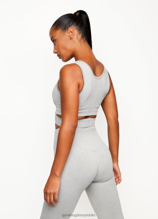 Gym King kobiety Biustonosz ze ściągaczami balansowymi TBB0Z584 odzież średnioszary melanż