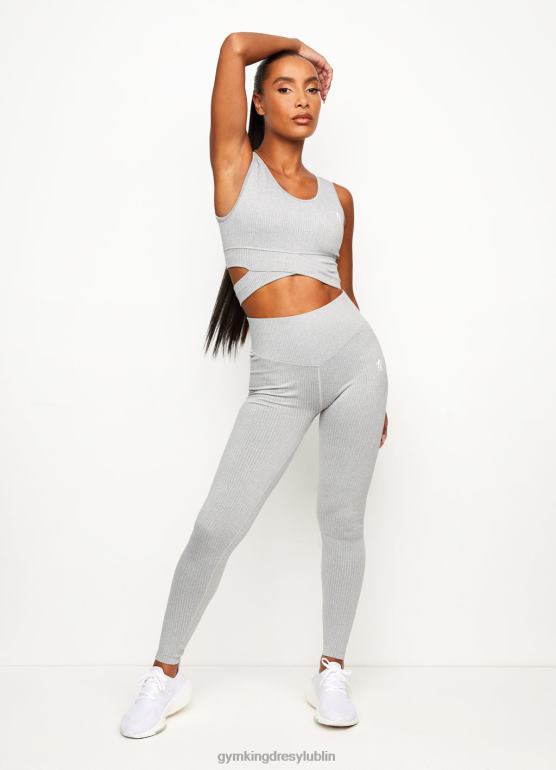 Gym King kobiety Biustonosz ze ściągaczami balansowymi TBB0Z584 odzież średnioszary melanż