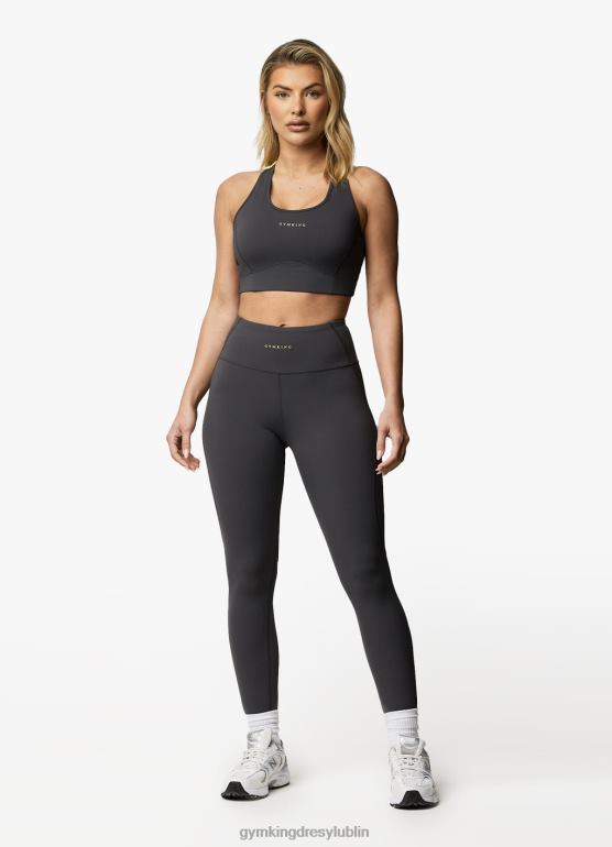 Gym King kobiety motywować biustonosz TBB0Z580 odzież grafit/limonka