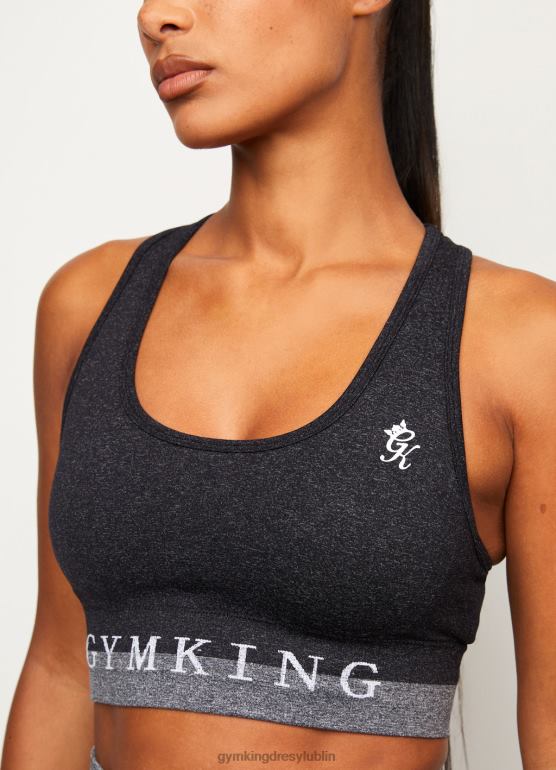 Gym King kobiety stanik sportowy bez szwu TBB0Z585 odzież czarny