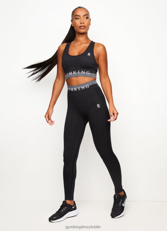 Gym King kobiety stanik sportowy bez szwu TBB0Z585 odzież czarny