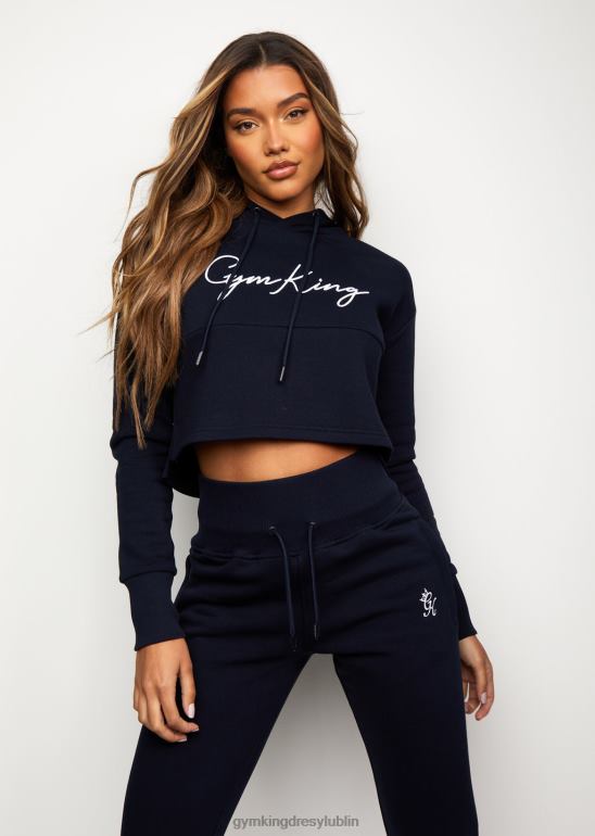 Gym King kobiety kaptur ze skryptem nieba TBB0Z627 odzież granatowy/biały
