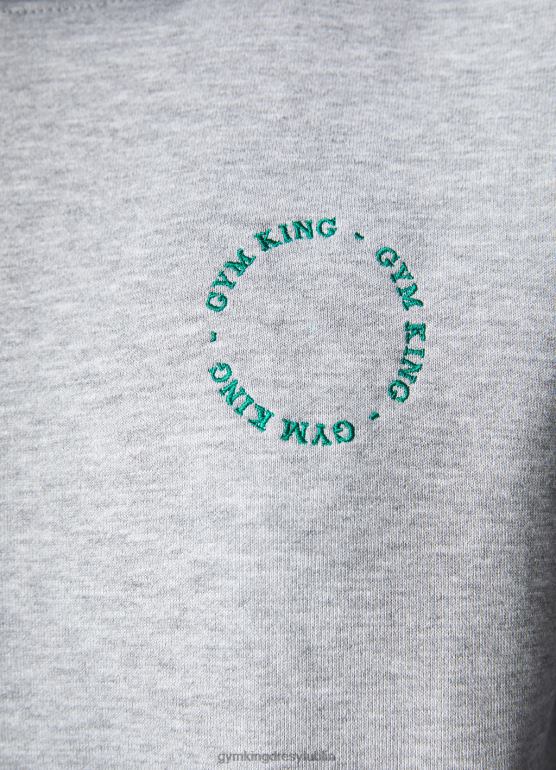 Gym King kobiety naładuj duży kaptur TBB0Z621 odzież jasnoszary melanż