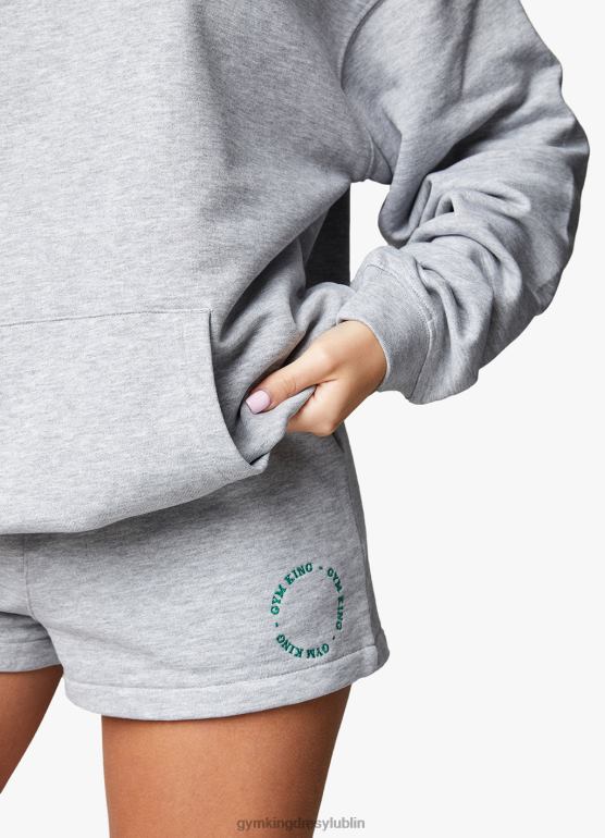 Gym King kobiety naładuj duży kaptur TBB0Z621 odzież jasnoszary melanż