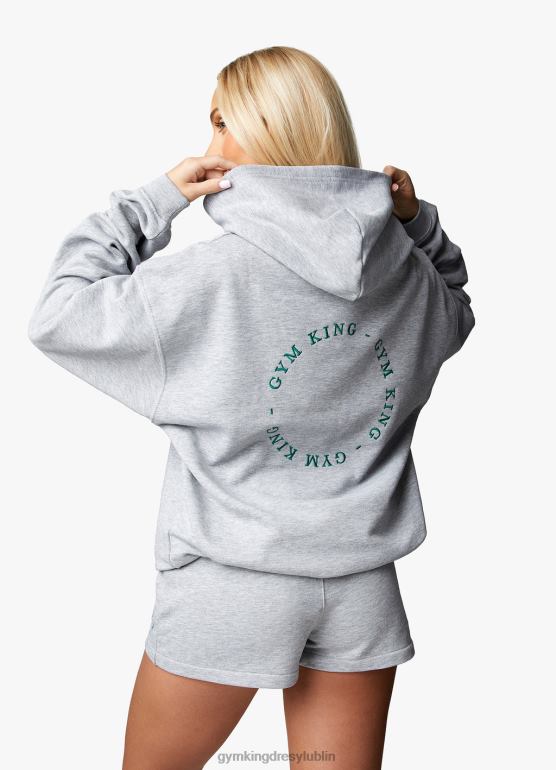 Gym King kobiety naładuj duży kaptur TBB0Z621 odzież jasnoszary melanż