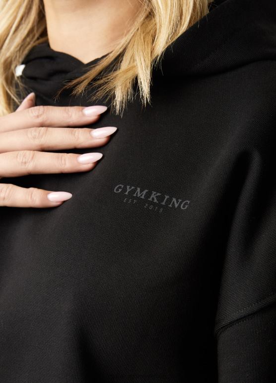 Gym King kobiety ustalony luźny dres TBB0Z576 odzież czarny