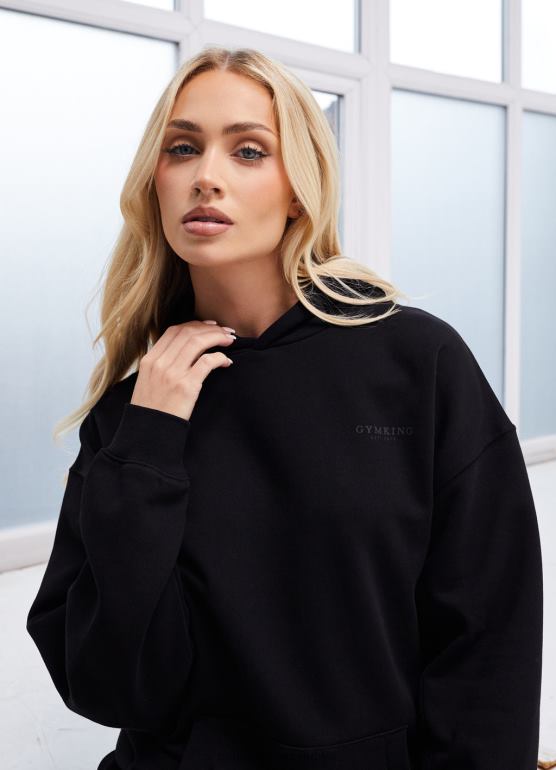 Gym King kobiety ustalony luźny dres TBB0Z576 odzież czarny