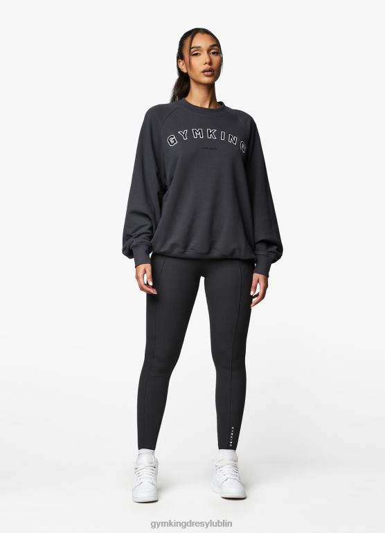 Gym King kobiety Legginsy z podwyższonym szwem w cieniu TBB0Z321 odzież ciemna cyna