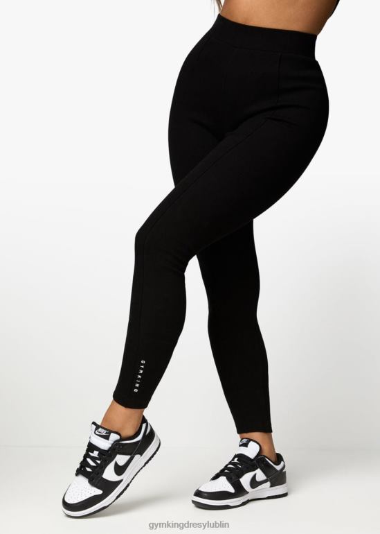 Gym King kobiety Legginsy z podwyższonymi szwami TBB0Z322 odzież czarny