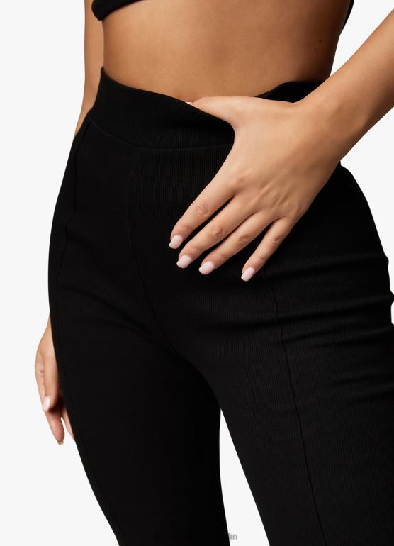 Gym King kobiety Legginsy z podwyższonymi szwami TBB0Z322 odzież czarny