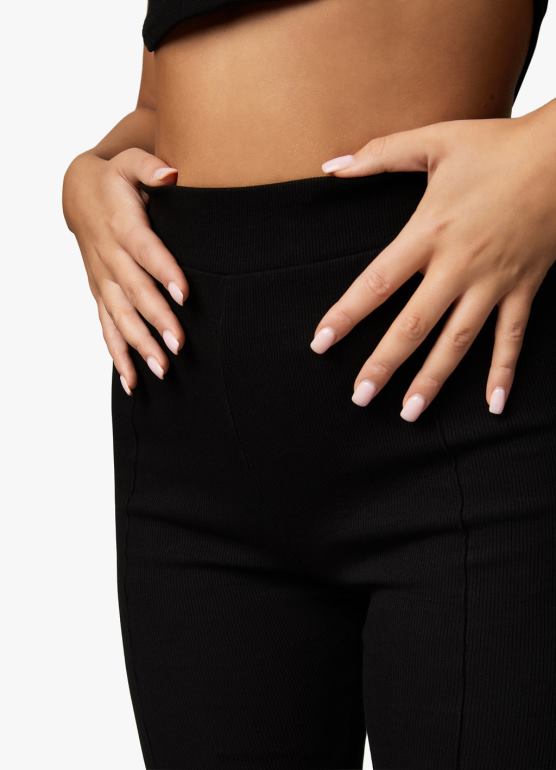 Gym King kobiety Legginsy z podwyższonymi szwami TBB0Z322 odzież czarny