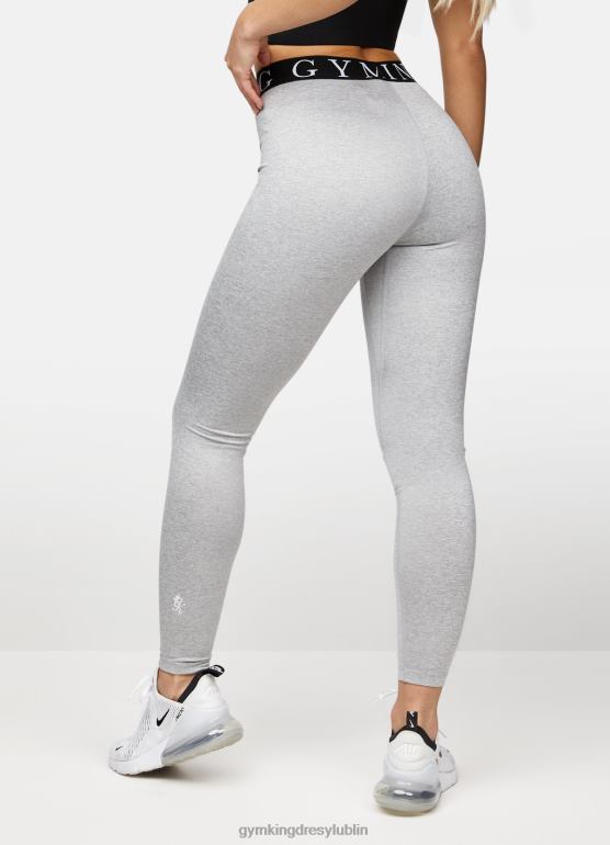 Gym King kobiety efektowne legginsy TBB0Z329 odzież szary melanż