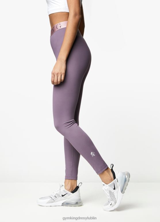 Gym King kobiety efektowne legginsy TBB0Z332 odzież śliwkowy/ciemnofioletowy