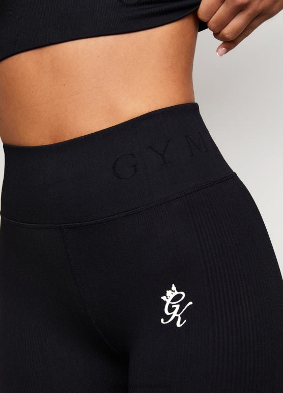 Gym King kobiety legginsy ze ściągaczem TBB0Z318 odzież czarny