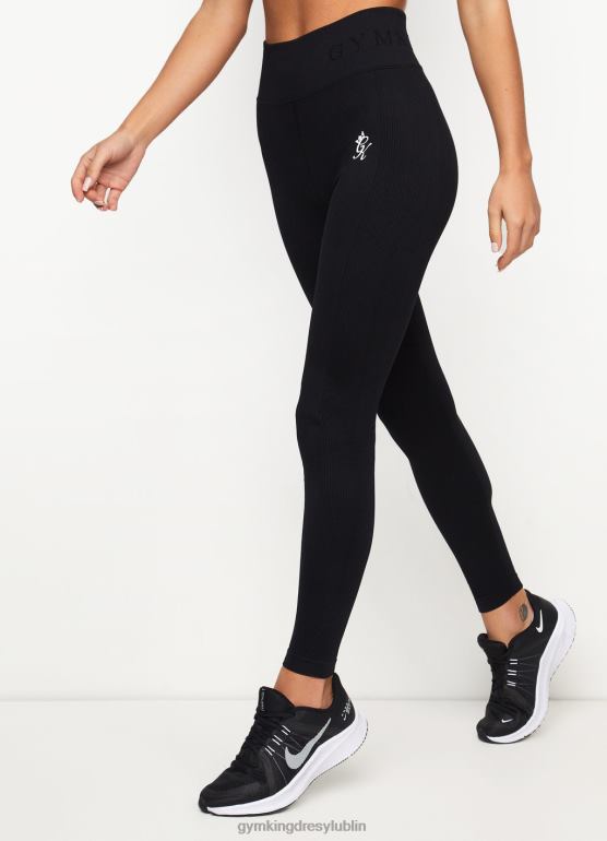 Gym King kobiety legginsy ze ściągaczem TBB0Z318 odzież czarny