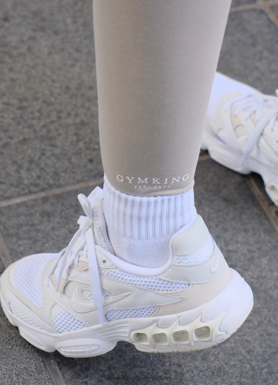 Gym King kobiety sprawdzone legginsy z dżerseju TBB0Z319 odzież mroczna szałwia