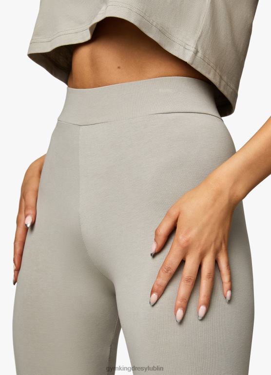 Gym King kobiety sprawdzone legginsy z dżerseju TBB0Z319 odzież mroczna szałwia