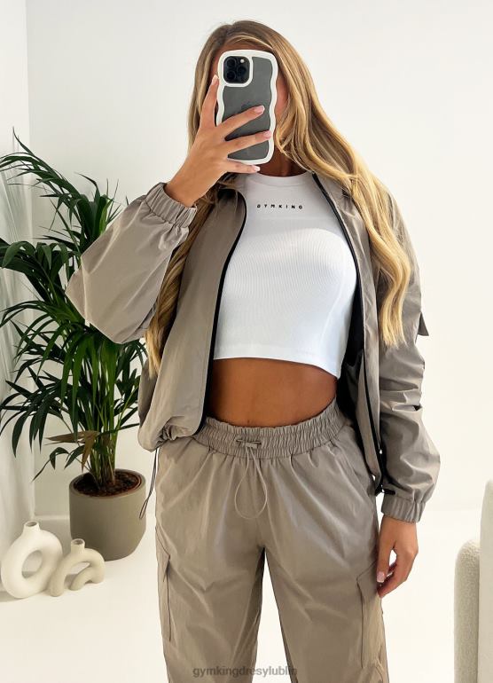 Gym King kobiety Użytkowa tkana kurtka TBB0Z634 odzież mokka