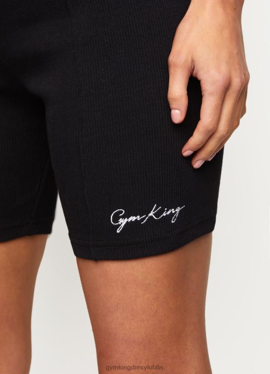 Gym King kobiety Krótki cykl żebra uderzeniowego TBB0Z522 odzież czarny