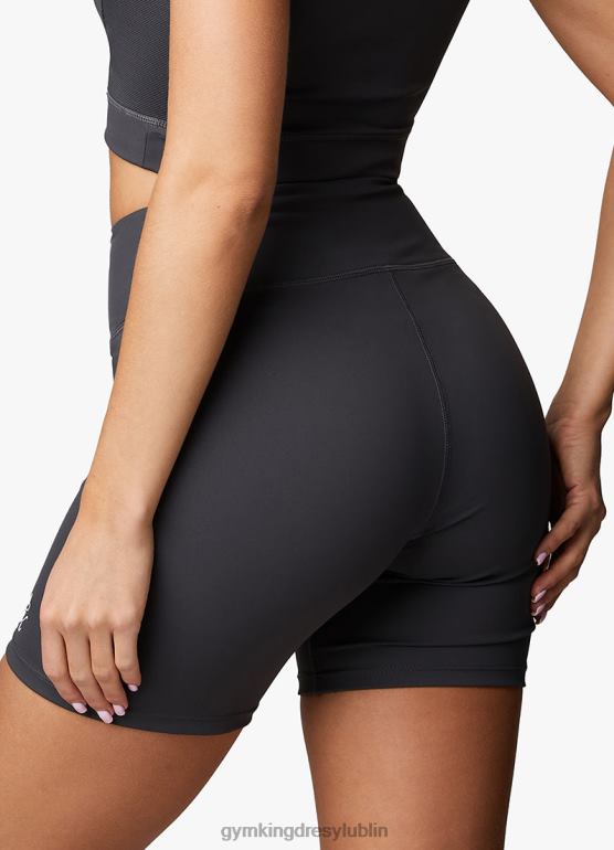 Gym King kobiety Krótkie spodenki rowerowe stamina zip z przodu TBB0Z502 odzież grafit/złoty pomarańcz