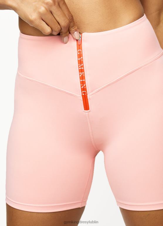 Gym King kobiety Krótkie spodenki rowerowe stamina zip z przodu TBB0Z510 odzież różowy/chili czerwony