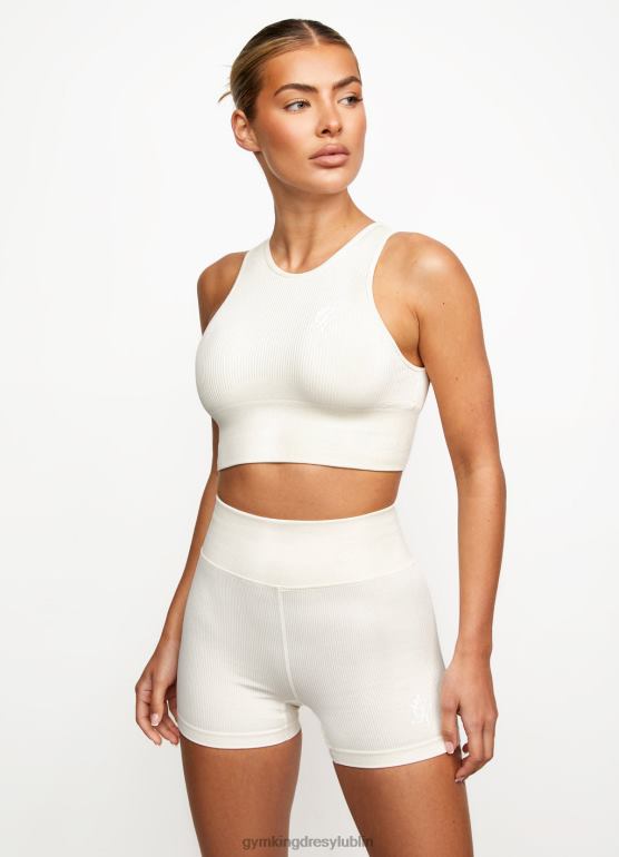 Gym King kobiety formacja bezszwowe żebro krótkie TBB0Z520 odzież krem