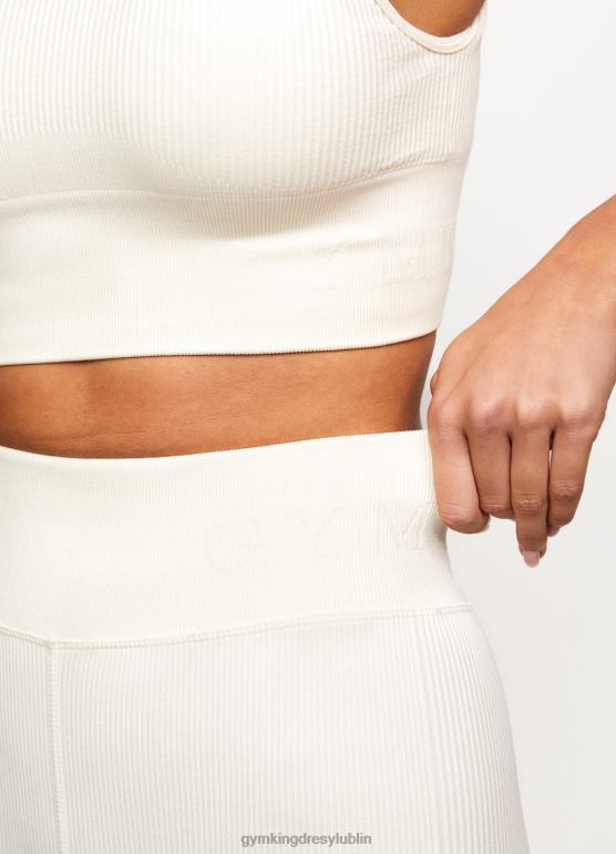 Gym King kobiety formacja bezszwowe żebro krótkie TBB0Z520 odzież krem