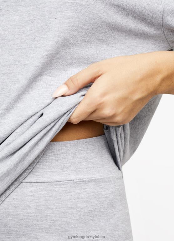 Gym King kobiety liniowy krótki TBB0Z513 odzież szary melanż