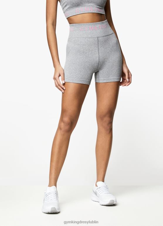Gym King kobiety zamierzenie 3 cale krótkie TBB0Z517 odzież szary melanż/kosmiczny róż