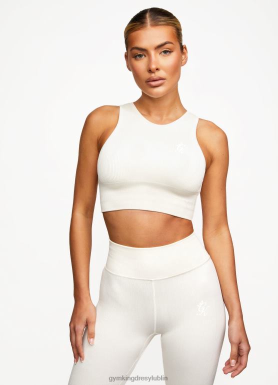 Gym King kobiety Biustonosz z bezszwowymi ściągaczami TBB0Z550 odzież krem