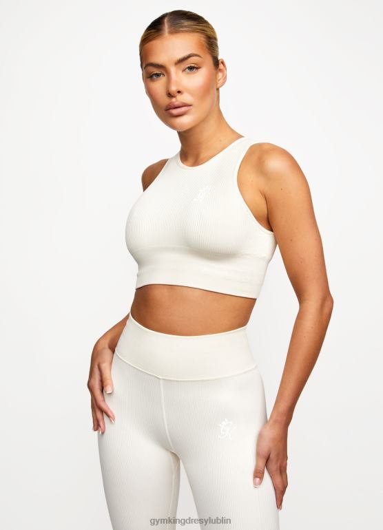 Gym King kobiety Biustonosz z bezszwowymi ściągaczami TBB0Z550 odzież krem