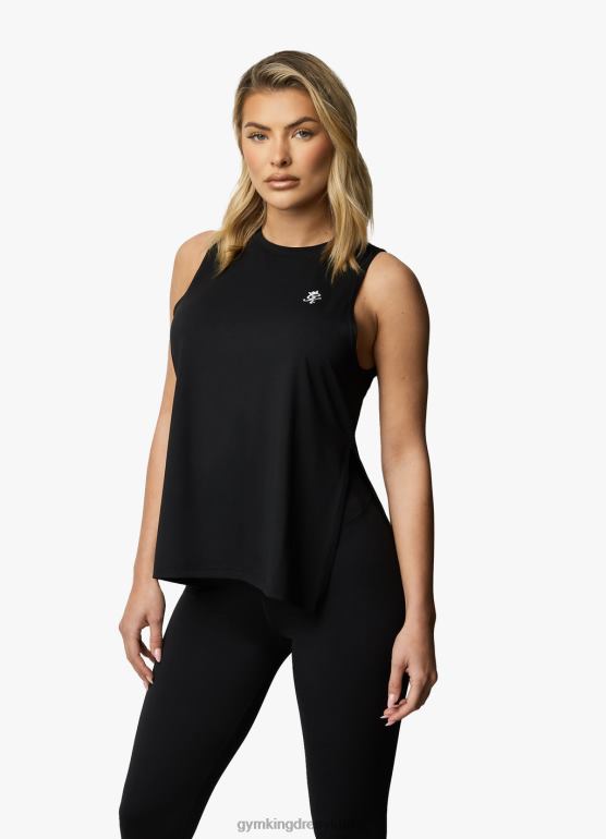 Gym King kobiety Kamizelka z rozcięciem 365 TBB0Z531 odzież czarny