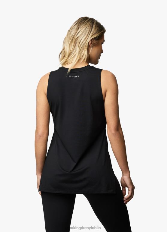 Gym King kobiety Kamizelka z rozcięciem 365 TBB0Z531 odzież czarny