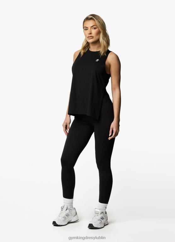 Gym King kobiety Kamizelka z rozcięciem 365 TBB0Z531 odzież czarny