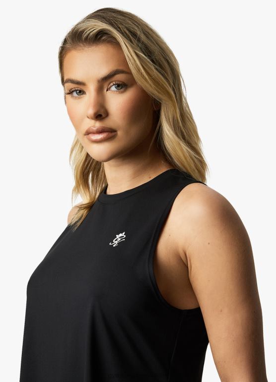 Gym King kobiety Kamizelka z rozcięciem 365 TBB0Z531 odzież czarny
