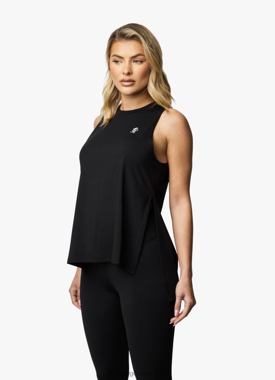 Gym King kobiety Kamizelka z rozcięciem 365 TBB0Z531 odzież czarny