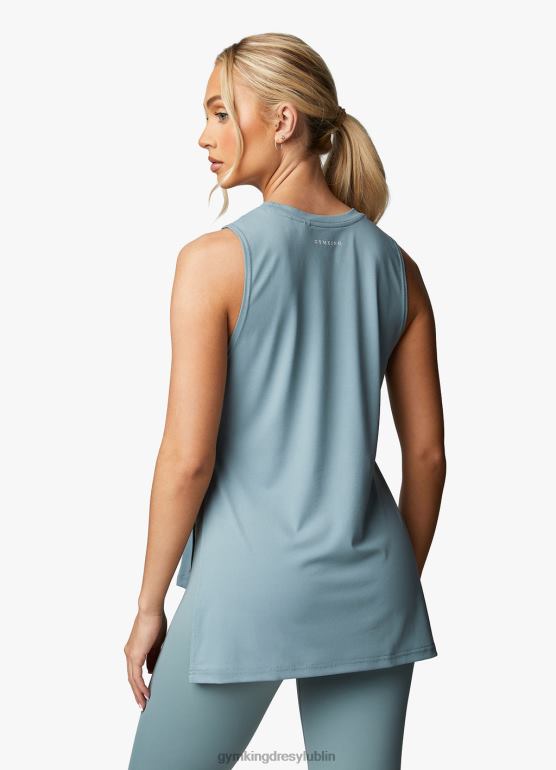 Gym King kobiety Kamizelka z rozcięciem 365 TBB0Z535 odzież szałwia