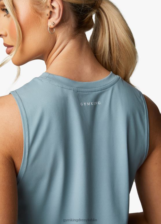 Gym King kobiety Kamizelka z rozcięciem 365 TBB0Z535 odzież szałwia