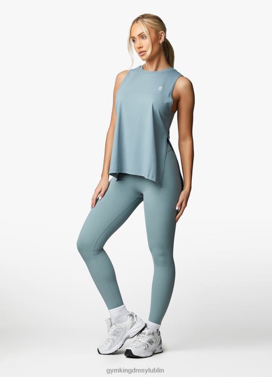 Gym King kobiety Kamizelka z rozcięciem 365 TBB0Z535 odzież szałwia