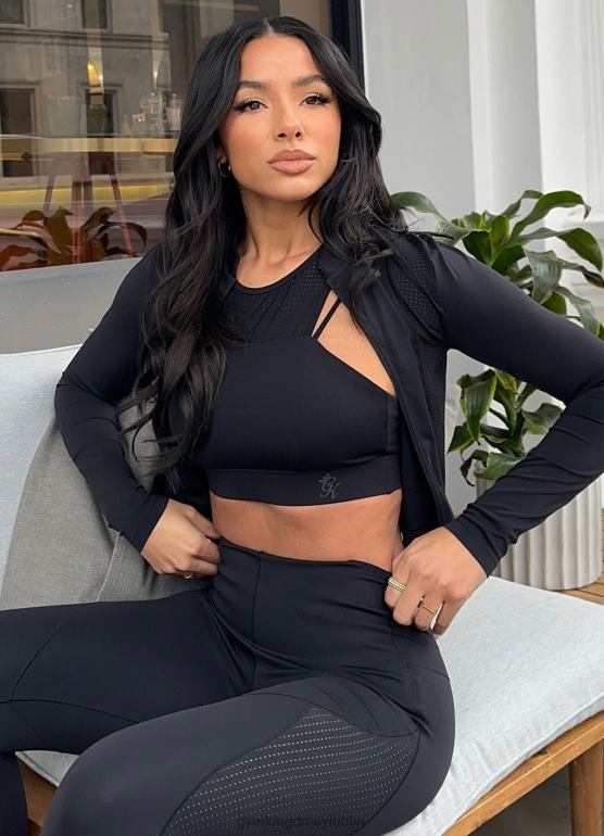 Gym King kobiety Powstańczy stanik sportowy TBB0Z548 odzież czarny