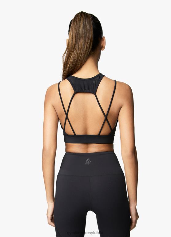 Gym King kobiety Powstańczy stanik sportowy TBB0Z548 odzież czarny