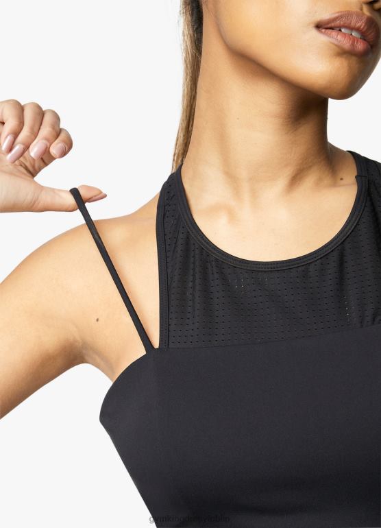 Gym King kobiety Powstańczy stanik sportowy TBB0Z548 odzież czarny