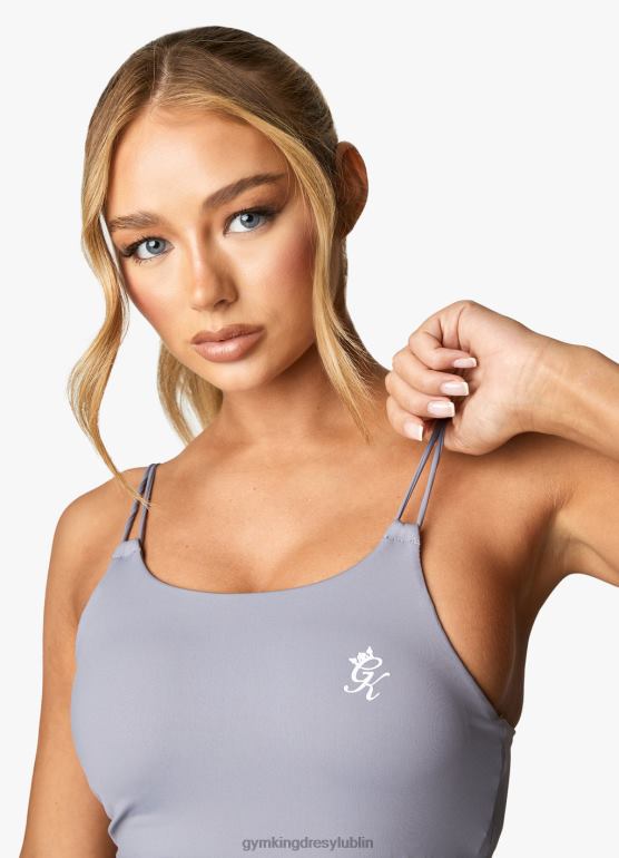Gym King kobiety Zbiornik o długiej linii 365 TBB0Z524 odzież lawendowo-szary