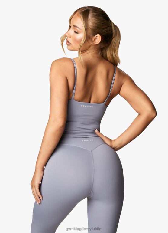 Gym King kobiety Zbiornik o długiej linii 365 TBB0Z524 odzież lawendowo-szary