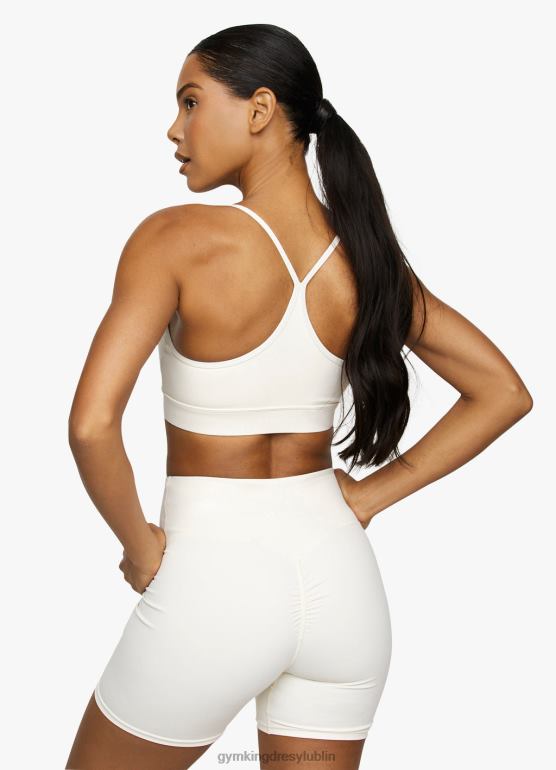 Gym King kobiety biustonosz sportowy typu scrunch TBB0Z549 odzież krem