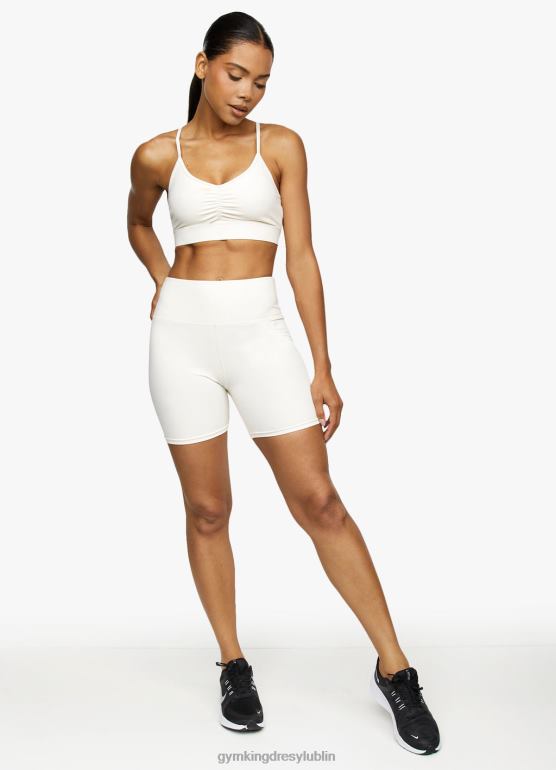 Gym King kobiety biustonosz sportowy typu scrunch TBB0Z549 odzież krem