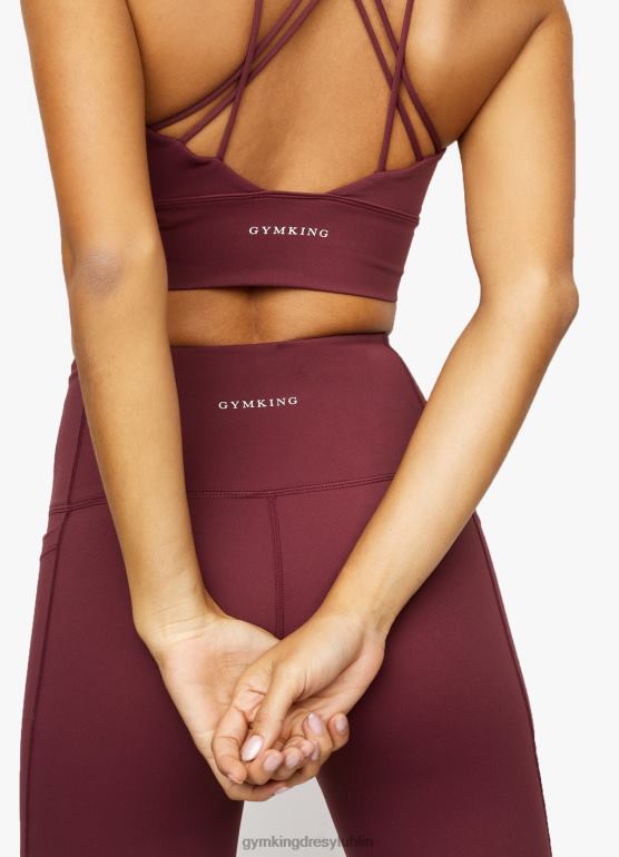 Gym King kobiety dominujący biustonosz TBB0Z559 odzież czerwone wino