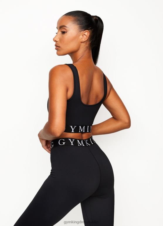 Gym King kobiety efektowny biustonosz sportowy TBB0Z546 odzież czarny